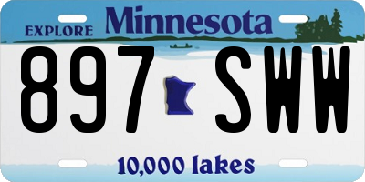 MN license plate 897SWW