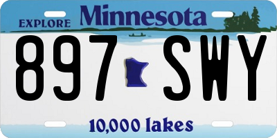 MN license plate 897SWY