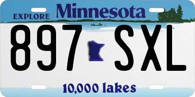 MN license plate 897SXL