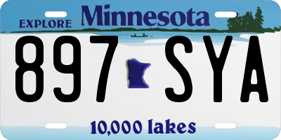 MN license plate 897SYA