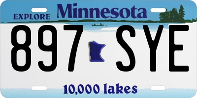 MN license plate 897SYE