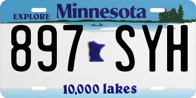 MN license plate 897SYH
