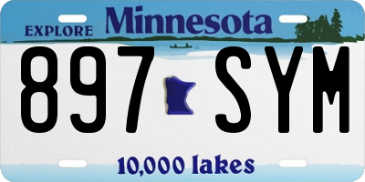 MN license plate 897SYM