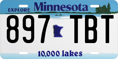 MN license plate 897TBT