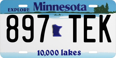 MN license plate 897TEK
