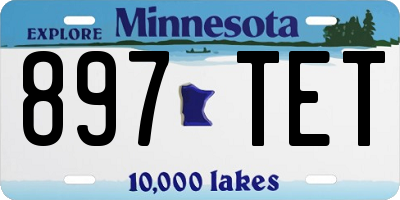 MN license plate 897TET