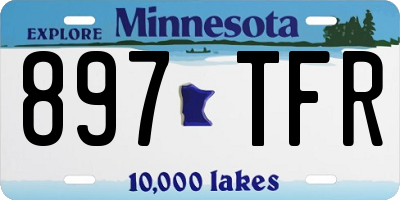 MN license plate 897TFR