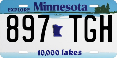MN license plate 897TGH