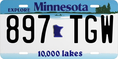 MN license plate 897TGW