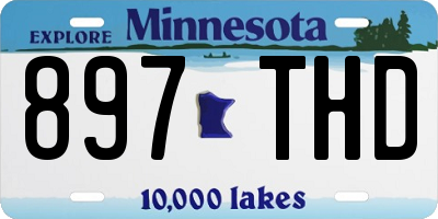MN license plate 897THD
