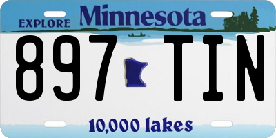 MN license plate 897TIN