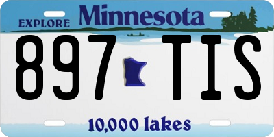 MN license plate 897TIS