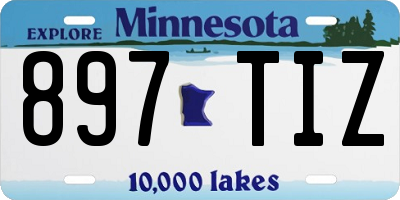 MN license plate 897TIZ