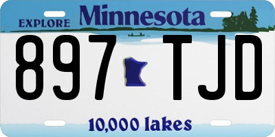 MN license plate 897TJD
