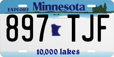 MN license plate 897TJF