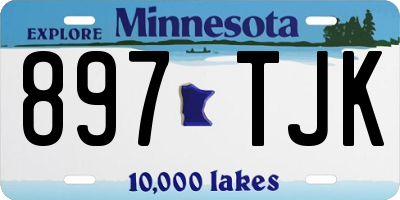 MN license plate 897TJK