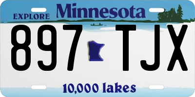 MN license plate 897TJX