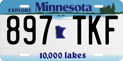 MN license plate 897TKF
