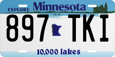 MN license plate 897TKI