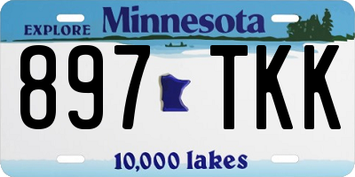 MN license plate 897TKK