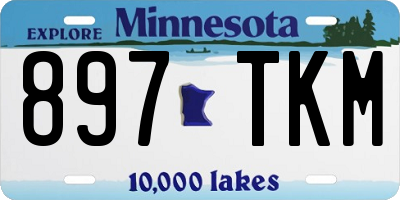 MN license plate 897TKM