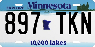 MN license plate 897TKN