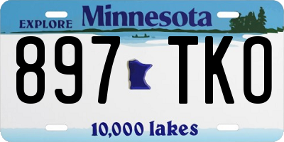 MN license plate 897TKO