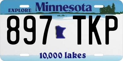 MN license plate 897TKP