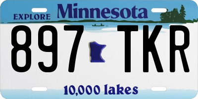 MN license plate 897TKR
