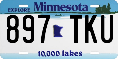 MN license plate 897TKU
