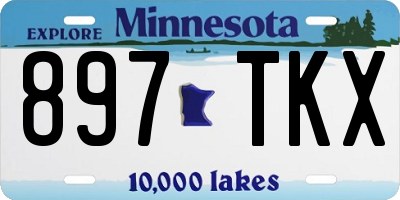MN license plate 897TKX