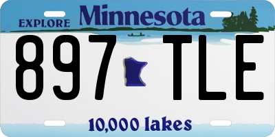 MN license plate 897TLE