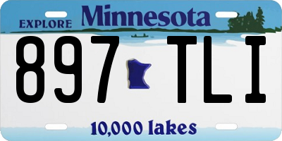 MN license plate 897TLI