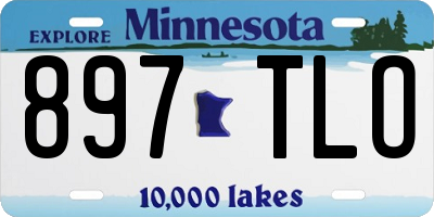 MN license plate 897TLO