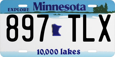 MN license plate 897TLX