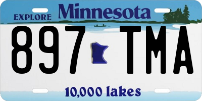 MN license plate 897TMA