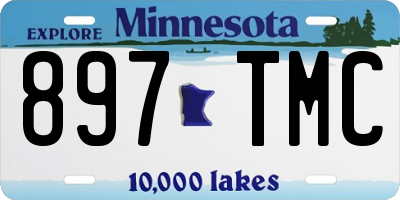MN license plate 897TMC