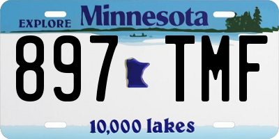 MN license plate 897TMF