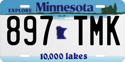 MN license plate 897TMK