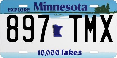 MN license plate 897TMX