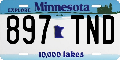 MN license plate 897TND
