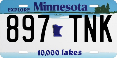 MN license plate 897TNK