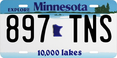 MN license plate 897TNS