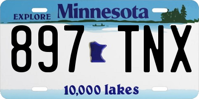 MN license plate 897TNX