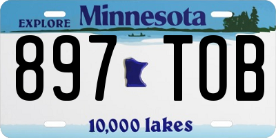 MN license plate 897TOB