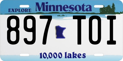 MN license plate 897TOI
