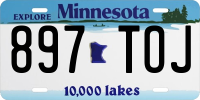 MN license plate 897TOJ