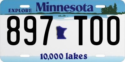 MN license plate 897TOO