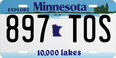 MN license plate 897TOS
