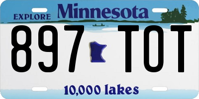 MN license plate 897TOT